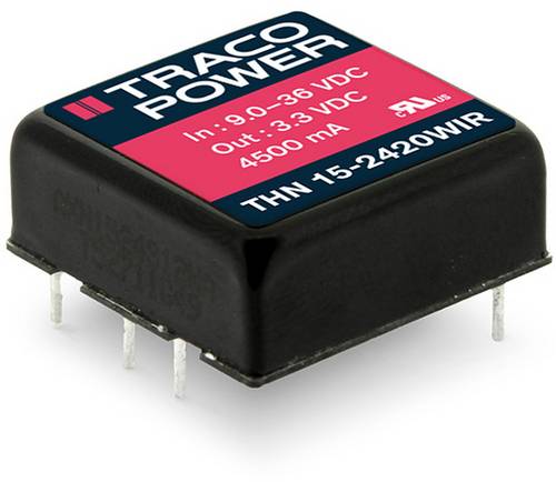 TracoPower THN 15-2421WIR DC/DC-Wandler, Print 24 V/DC +5 V/DC, -5 V/DC 1.5A 15W Anzahl Ausgänge: 2 TracoPower THN 15-2421WIR DC/DC-Wandler, Print 24 V/DC +5 V/DC, -5 V/DC 1.5A 15W Anzahl Ausgänge: 2 von TRACOPOWER