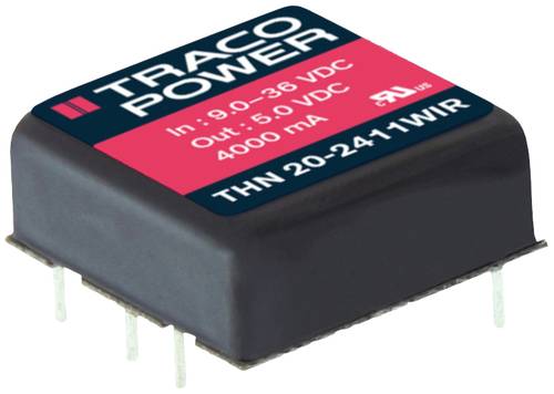 TracoPower THN 20-2412WIR DC/DC-Wandler 1.67A 20W 12 V/DC 10St. von TRACOPOWER