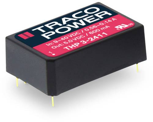 TracoPower THP 3-7212 DC/DC-Wandler, Print 72 V/DC 12 V/DC 250mA 3W Anzahl Ausgänge: 1 x Inhalt 10S TracoPower THP 3-7212 DC/DC-Wandler, Print 72 V/DC 12 V/DC 250mA 3W Anzahl Ausgänge: 1 x Inhalt 10S von TRACOPOWER