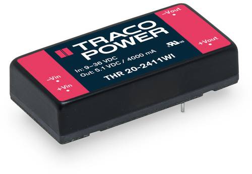 TracoPower THR 20-4823WI DC/DC-Wandler, Print 24 V/DC 12 V/DC, -12 V/DC 667mA 20W Anzahl Ausgänge: von TRACOPOWER