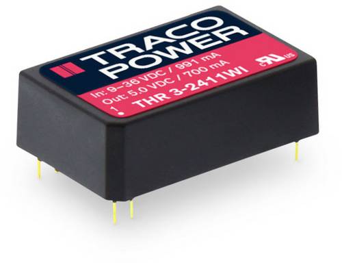 TracoPower THR 3-2411WI DC/DC-Wandler, Print 12 V/DC 12 V/DC 600mA 3W Anzahl Ausgänge: 1 x Inhalt 1 von TRACOPOWER