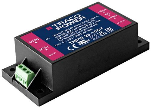 TracoPower TMPW 25-105-T AC/DC-Printnetzteil 3.9A 20W 5.1 V/DC 10St. von TRACOPOWER