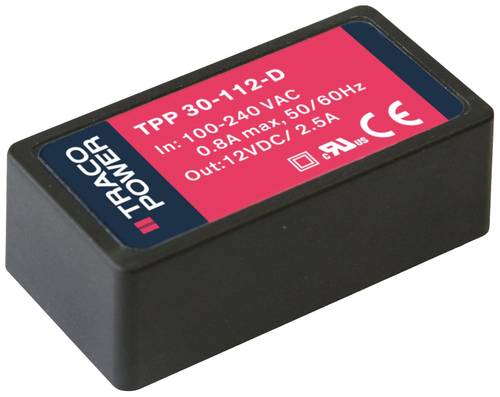 TracoPower TPP 30-112-D AC/DC-Printnetzteil 2.5A 30W 12 V/DC 1St. TracoPower TPP 30-112-D AC/DC-Printnetzteil 2.5A 30W 12 V/DC 1St. von TRACOPOWER