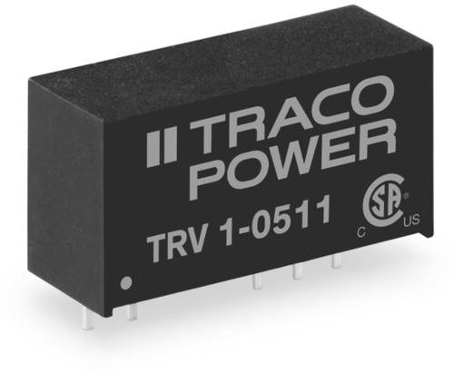 TracoPower TRV 1-0511 DC/DC-Wandler, Print 5 V/DC 5 V/DC 200mA 1W Anzahl Ausgänge: 1 x Inhalt 10St. von TRACOPOWER