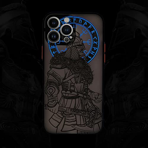 Coole Wikinger Handyhülle mit Wikinger-Krieger, 3D-Prägung, kompatibel mit iPhone 13 Pro Max, transparent, mattiert, trendige iPhone-Hülle Coole Wikinger Handyhülle mit Wikinger-Krieger, 3D-Prägung, kompatibel mit iPhone 13 Pro Max, transparent, mattiert, trendige iPhone-Hülle von TRADAY