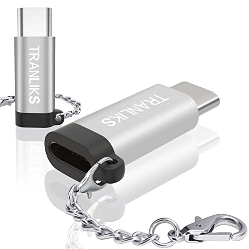 TRANLIKS 2 Stücke Adapter Lighting USB C, Adapter USB C Male auf Lighting Female nur zum Aufladen (Kopfhörer Audio Wird Nicht unterstützt und Datenübertragung) von TRANLIKS