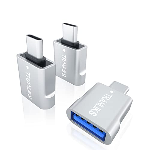 TRANLIKS USB auf USB C Adapter, OTG Adapter von USB 3.0 Buchse auf USB C Stecker for Fast Charging and High-Speed Data Transfer - 3 Stücke, Silber von TRANLIKS