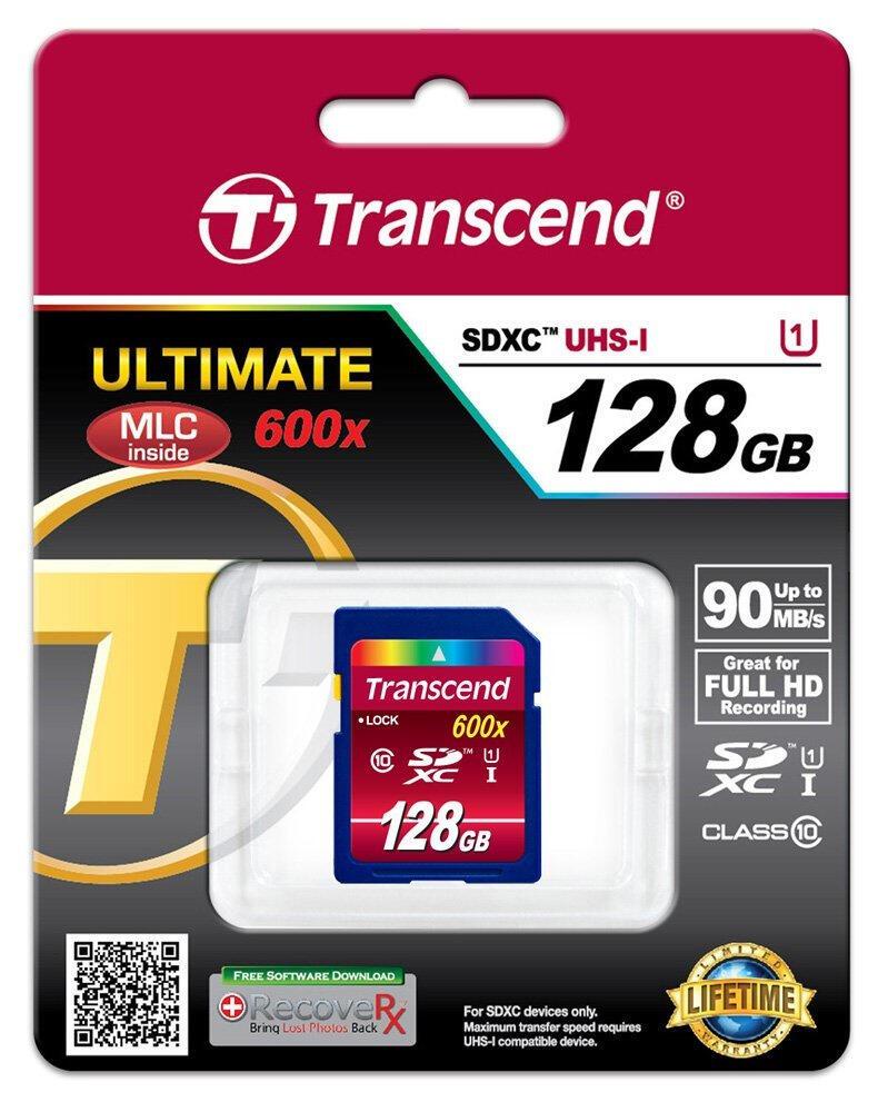 Transcend SDXC10U1 Speicherkarte 128 GB von TRANSCEND