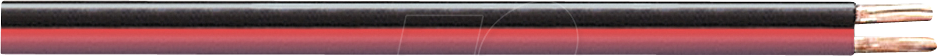 TME KL1-15 SL - Lautsprecherkabel 2x0,75 mm², schwarz/rot, 15m-Ring von TRANSMEDIA