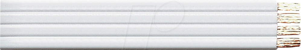 TME KL10-100FWRL - Lautsprecherkabel Flachkabel, 4x1,0mm², weiß, 100m-Spule von TRANSMEDIA