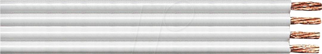 TME KL12-100FWRL - Lautsprecherkabel 4x1,5mm², weiß, 100m-Spule von TRANSMEDIA