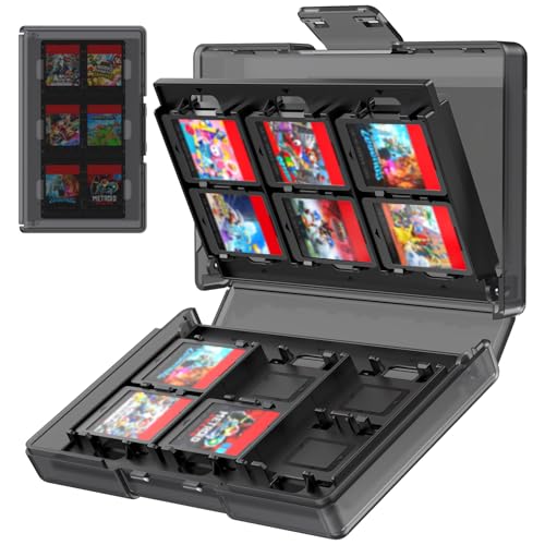 TRANSNOVO Game Card Aufbewahrungsbox für Nintendo Switch 2/Switch/Switch Lite/OLED, Spielkartenhalter mit 24 Steckplätzen, Leichte und Tragbare Spielkartenbox TRANSNOVO Game Card Aufbewahrungsbox für Nintendo Switch 2/Switch/Switch Lite/OLED, Spielkartenhalter mit 24 Steckplätzen, Leichte und Tragbare Spielkartenbox von TRANSNOVO
