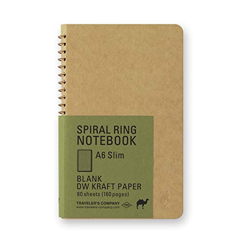 Midori Travelers Note Spiral Ring A6 Slim Blank DW Craft Camel Midori Travelers Note Spiral Ring A6 Slim Blank DW Craft Camel von TRAVELER'S