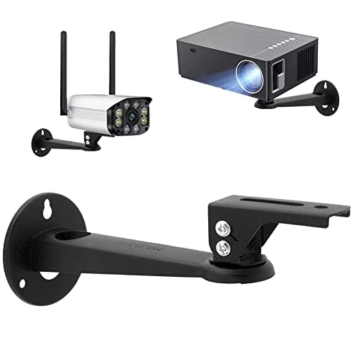 TRAWOLF Schwarz Mini Beamer Halterung für Wand, 3kg Traglast - 20cm Mini Beamer Projektor Halterung, 360 Grad Verstellbare Projektor Deckenhalterung für Kameras/Projektoren/Webcams von TRAWOLF