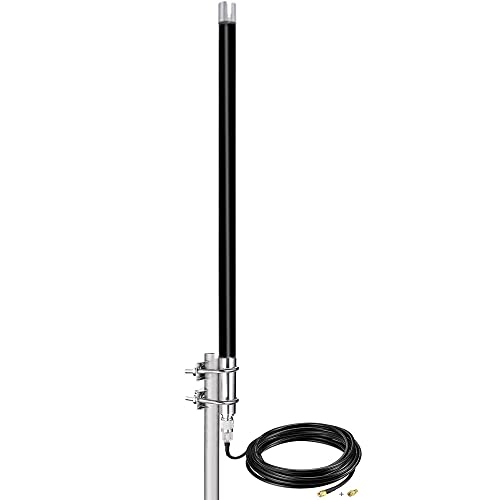 10 dBi Omnidirektionale Fiberglas-Antenne für den Außenbereich, WiFi-N-Typ, männlich, Glashalterung, Antennen von TREADALT-TEC