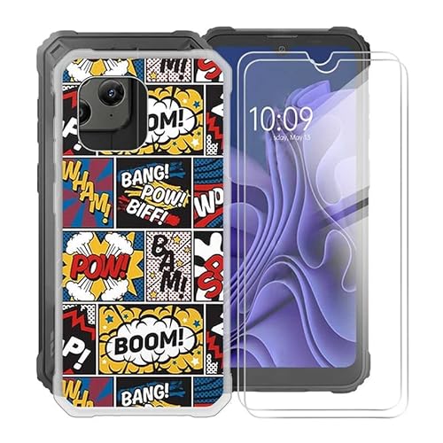 TREBAM Hülle für Blackview BV5300 Pro (6.10 ") + 2 Stück Gehärtetem Glas Schutzfolie, Stoßfest Anti-Kratzer Schutzhülle Tasche Dünne Weiches Silikon Handyhülle für Blackview BV5300 Pro - WMA4 von TREBAM