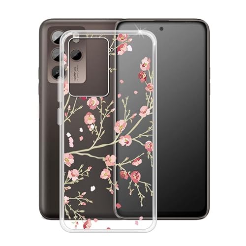 TREBAM Hülle für HTC U23 Pro (6.7 Zoll) Stoßfest Anti-Kratzer Transparent Handyhülle Case, Ultradünne Flexible Silikon TPU Bumper Schutzhülle Cover für HTC U23 Pro - Kamelie von TREBAM