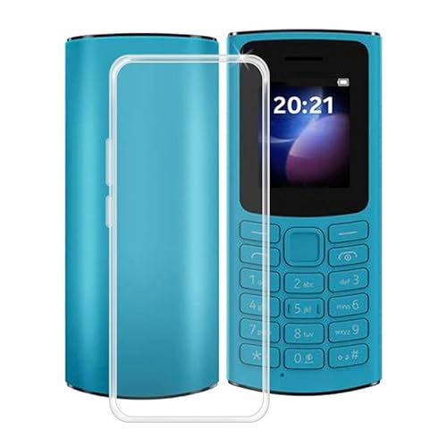 TREBAM Hülle für Nokia 105 4G 2023 (1.8 Zoll) Stoßfest Anti-Kratzer Transparent Handyhülle Case, Ultradünne Flexible Silikon TPU Bumper Schutzhülle Cover für Nokia 105 4G 2023 - Transparent von TREBAM