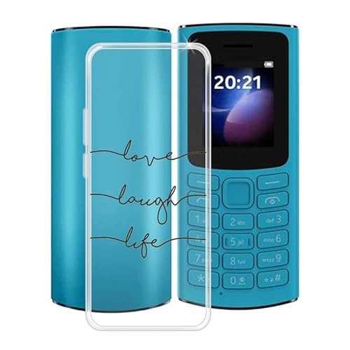 TREBAM Hülle für Nokia 105 4G 2023 (1.8 Zoll) Stoßfest Anti-Kratzer Transparent Handyhülle Case, Ultradünne Flexible Silikon TPU Bumper Schutzhülle Cover für Nokia 105 4G 2023 - Wie Liebe von TREBAM