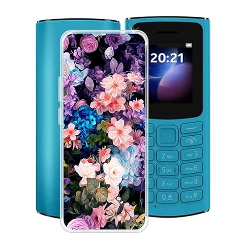 TREBAM Hülle für Nokia 105 4G 2023 (1.8 Zoll) Stoßfest Anti-Kratzer Transparent Handyhülle Case, Ultradünne Flexible Silikon TPU Bumper Schutzhülle Cover für Nokia 105 4G 2023 - XT30 von TREBAM
