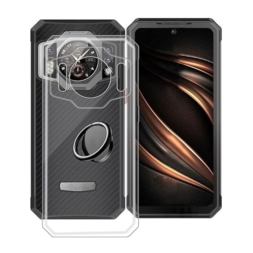 TREBAM Hülle für Oukitel WP21 (6.78 Zoll) mit 360° Rotating Magnet Ring Ständer, Transparent (Vergilbungsfrei) Weich Silikon (Extrem Leicht und Dünn) Schutzhülle für Oukitel WP21 von TREBAM