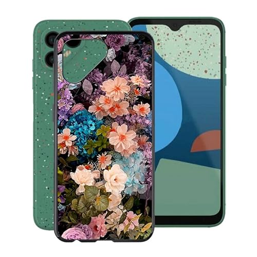 TREBAM Schwarz Stoßfest Hülle für Fairphone 4 (6.3 Zoll), Ultradünne Anti-Kratzen Handyhülle Cover Weiches Silikon Schutzhülle Tasche für Fairphone 4 - Blumenmeer von TREBAM