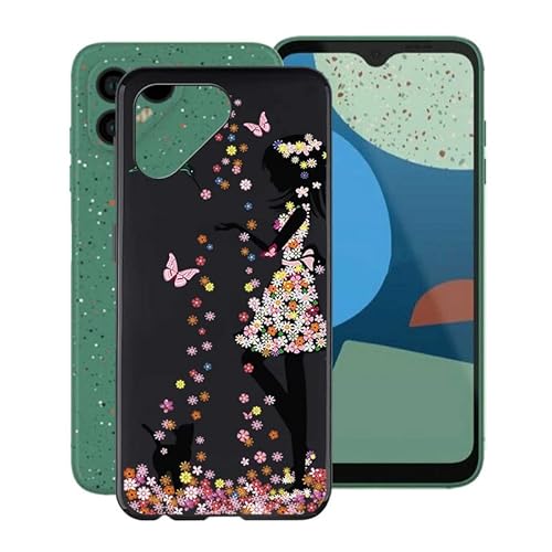 TREBAM Schwarz Stoßfest Hülle für Fairphone 4 (6.3 Zoll), Ultradünne Anti-Kratzen Handyhülle Cover Weiches Silikon Schutzhülle Tasche für Fairphone 4 - Mädchen von TREBAM