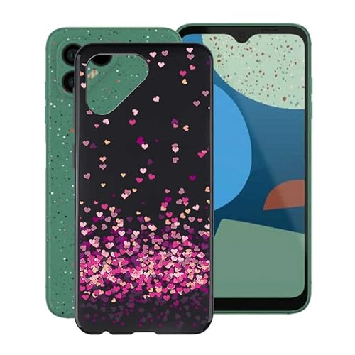 TREBAM Schwarz Stoßfest Hülle für Fairphone 4 (6.3 Zoll), Ultradünne Anti-Kratzen Handyhülle Cover Weiches Silikon Schutzhülle Tasche für Fairphone 4 - Rotes Herz von TREBAM