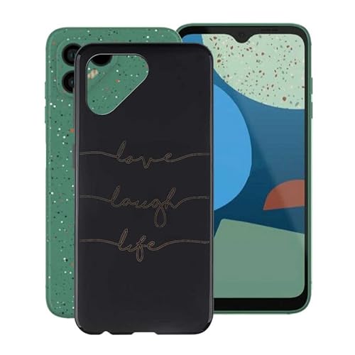 TREBAM Schwarz Stoßfest Hülle für Fairphone 4 (6.3 Zoll), Ultradünne Anti-Kratzen Handyhülle Cover Weiches Silikon Schutzhülle Tasche für Fairphone 4 - Wie Liebe von TREBAM