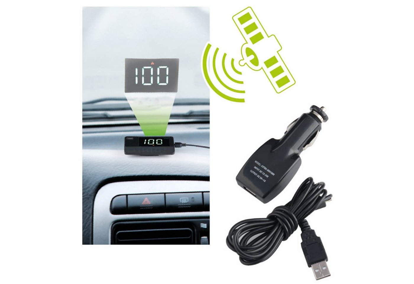 TREBS Head Up Display 99742, 1-tlg., präzise per GPS mit Geschwindigkeitswarnung, inkl. Projektionsfolie TREBS Head Up Display 99742, 1-tlg., präzise per GPS mit Geschwindigkeitswarnung, inkl. Projektionsfolie von TREBS