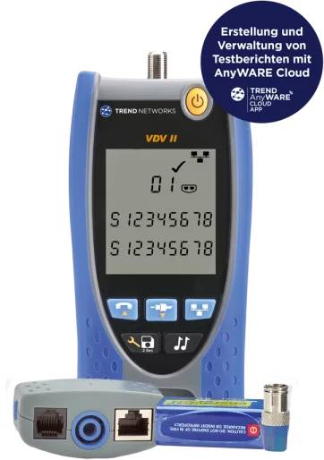 TREND VDV II Verdrahtungsprüfung R158007 mit Bluetooth-/Report-Funktion TREND VDV II Verdrahtungsprüfung R158007 mit Bluetooth-/Report-Funktion von TREND Networks Ltd.