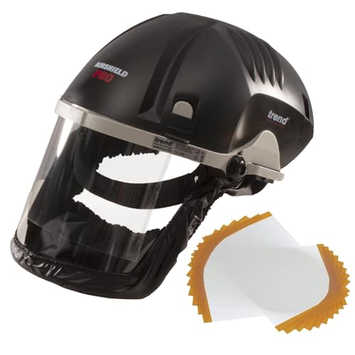 Trend Airshield Pro Full Air Circulating Face Shield mit 10 x Ersatzvisier Overlays, Kompletter Staubschutz für Holzbearbeitung, AIR/PRO/D1 Trend Airshield Pro Full Air Circulating Face Shield mit 10 x Ersatzvisier Overlays, Kompletter Staubschutz für Holzbearbeitung, AIR/PRO/D1 von TREND