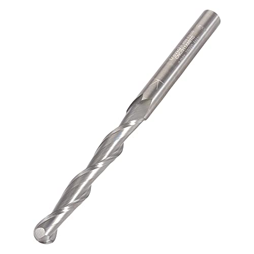 Trend CNC Bullnose Spiral Up-Cut Oberfräser, 8 mm Schaft, 8 mm Schnittdurchmesser & 62 mm Schnittlänge, massives Wolframkarbid, CNC/311X8STC von TREND