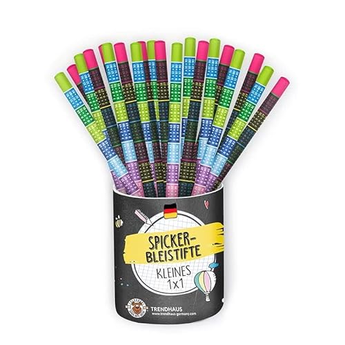 TRENDHAUS Spicker Bleistift Kleines 1x1 in 2 verschiedenen Farben, Preis für 1 Stift! von TRENDHAUS