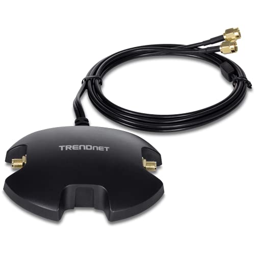 TRENDnet TEW-LB101 Magnetische Dual-Antennen-Montagebasis, RP-SMA-Buchse mit RP-SMA-Stecker-Verlängerungskabel, verlängert Zwei kabellose Antennen auf bis zu 1 m, Schwarz TRENDnet TEW-LB101 Magnetische Dual-Antennen-Montagebasis, RP-SMA-Buchse mit RP-SMA-Stecker-Verlängerungskabel, verlängert Zwei kabellose Antennen auf bis zu 1 m, Schwarz von TRENDnet