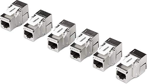 TRENDnet TC-K06C6A Keystone Jack 6 Pack Cat6a RJ-45 geschirmt Silber von TRENDnet