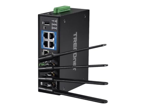 TRENDnet Industrial AC1200 Wireless Dual Band Gigabit Router, Schwarz, TI-W100 von TRENDnet