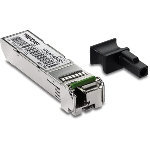 TRENDnet SFP Einzelmodus-LC-Modul mit doppelter Wellenlänge, Bis zu 10km (6.2 Meilen), Muss mit TEG-MGBS10D3 oder anderem kompatiblen Modul verbunden werden , TEG-MGBS10D5 von TRENDnet