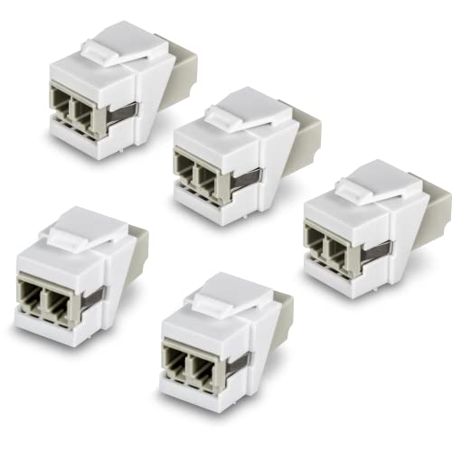 TRENDnet TC-K05LC, LC-Duplex-Glasfaser-Keystone-Kopplerbuchsen – 5er-Pack, Singlemode- und Multimode-Glasfaser-kompatibel, empfohlene Verwendung mit TC-KP24SA oder TC-KP12V (separat erhältlich) von TRENDnet