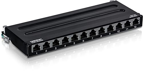 TRENDnet TC-P12C6AS Patch Panel 12-port Cat6a geschirmt Für Wandmontage von TRENDnet