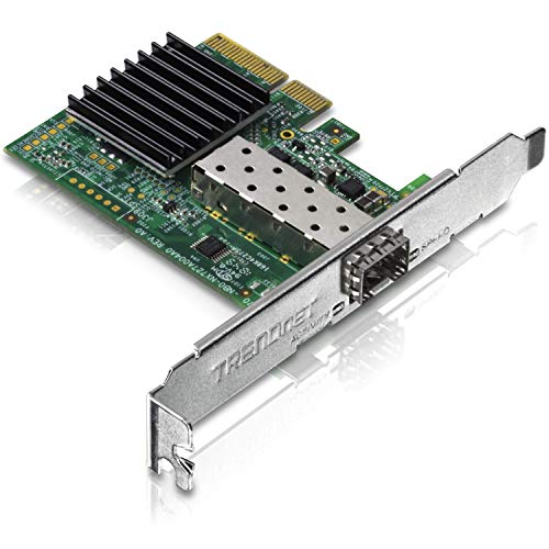 TRENDnet TEG-10GECSFP 10 Gigabit PCIe SFP+ Netzwerkadapter, Standard- und flache Halteklammern inbegriffen von TRENDnet