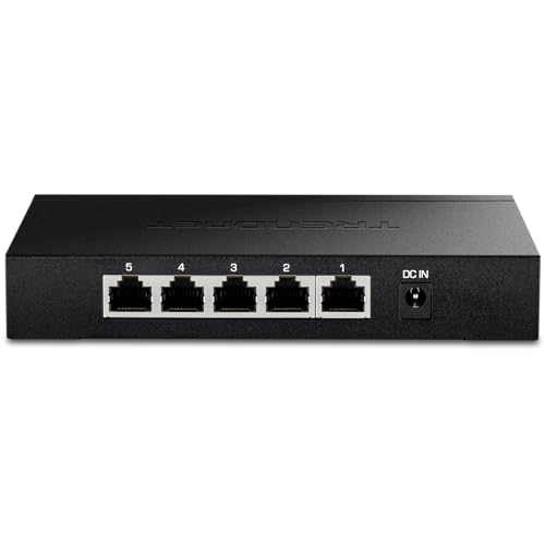 TRENDnet TEG-S350 Unmanaged Switch 5-Port 2.5G, 5-Port 2.5GBASE-T, 25Gbps Switching-Kapazität, abwärtskompatibel mit 10-100-1000Mbps Geräten, lüfterlos, Wandmontage TRENDnet TEG-S350 Unmanaged Switch 5-Port 2.5G, 5-Port 2.5GBASE-T, 25Gbps Switching-Kapazität, abwärtskompatibel mit 10-100-1000Mbps Geräten, lüfterlos, Wandmontage von TRENDnet