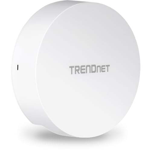 TRENDnet TEW-823DAP AC1300 Dual Band PoE Wireless Access Point für den Innenbereich, 867 Mbit/s WiFi AC + 400 Mbit/s WiFi N-Bänder, MU-MIMO, Repeater-Modus, Verkehrsmanagement, einfache Installation von TRENDnet