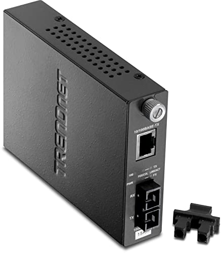 TRENDnet TFC-110S15 100Base-TX zu 100Base-FX Single-Mode SC-Glasfaserkonverter (15 km / 9,3 Meilen) von TRENDnet