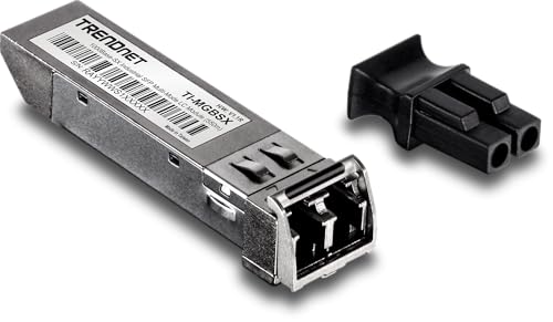 TRENDnet TI-MGBSX 1000Base-SX Industrielles SFP Multi-Mode LC Modul (550m- 1,804 Ft), IEE 802.3z, ANSI, Datenraten bis zu 1.25 Gbps, Duplex LC optische Schnittstelle, Hot-Pluggable von TRENDnet