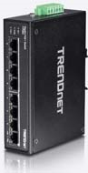 TRENDnet TI-PE80 - Industrial - Switch - 8 x 10/100 (PoE+) - an DIN-Schiene montierbar, wandmontierbar - PoE+ (200 W) - Gleichstrom von TRENDnet