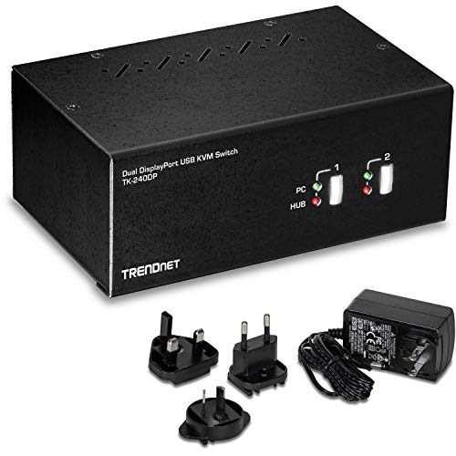 TRENDnet TK-240DP Monitor-, Tastatur- und Maus-Schalter Schwarz - Monitor-Tastatur-Maus-Schalter (USB, USB, DisplayPort, 3,5-mm-Headset, DisplayPort, USB A, USB Typ-B, 4K Ultra HD) TRENDnet TK-240DP Monitor-, Tastatur- und Maus-Schalter Schwarz - Monitor-Tastatur-Maus-Schalter (USB, USB, DisplayPort, 3,5-mm-Headset, DisplayPort, USB A, USB Typ-B, 4K Ultra HD) von TRENDnet