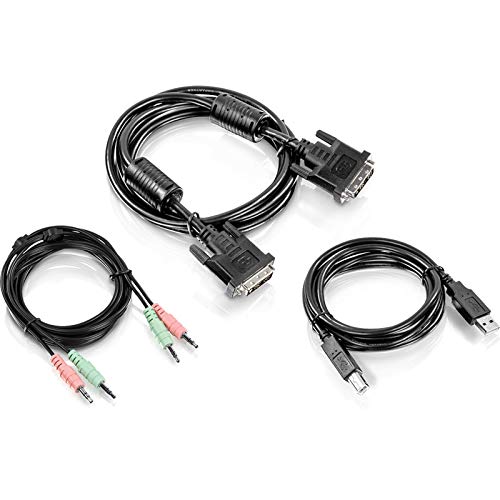 TRENDnet TK-CD06 6 ft. DVI-I-, USB- und Audio-KVM-Kabel-Set (Anschluss eines DVI-Computers an den TRENDnet TK-232DV KVM-Switch, USB-Maus/Tastatur, DVI-I, und 3,5 mm Audioanschlüsse) von TRENDnet