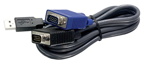 TRENDnet TK-CU06 USB VGA KVM männlich zu männlichKabel, VGA/SVGA HDB 15-Pin männlich zu männlich, USB 1.1 Typ A, 1,83 Meter von TRENDnet