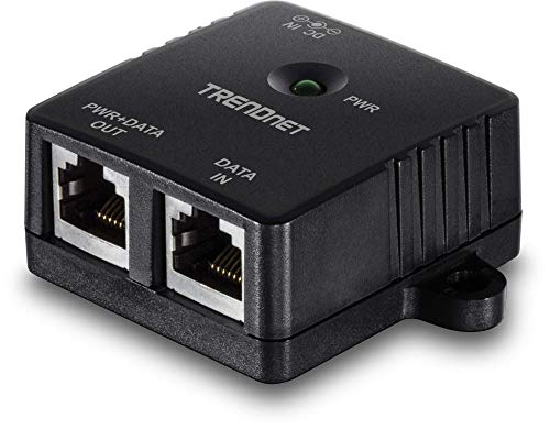 TRENDnet TPE-113GI Gigabit Power over Ethernet (PoE) Injektor, unterstützt Full Duplex Gigabit Speed Netzwerk PoE Geräte auf bis zu 100 M, 15.4 Watt, Plug & Play von TRENDnet